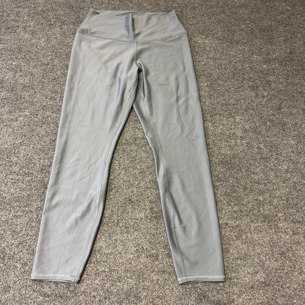 Alo Leggings Womens Size L Gray High Waist Stretch Activewear Yoga Pants